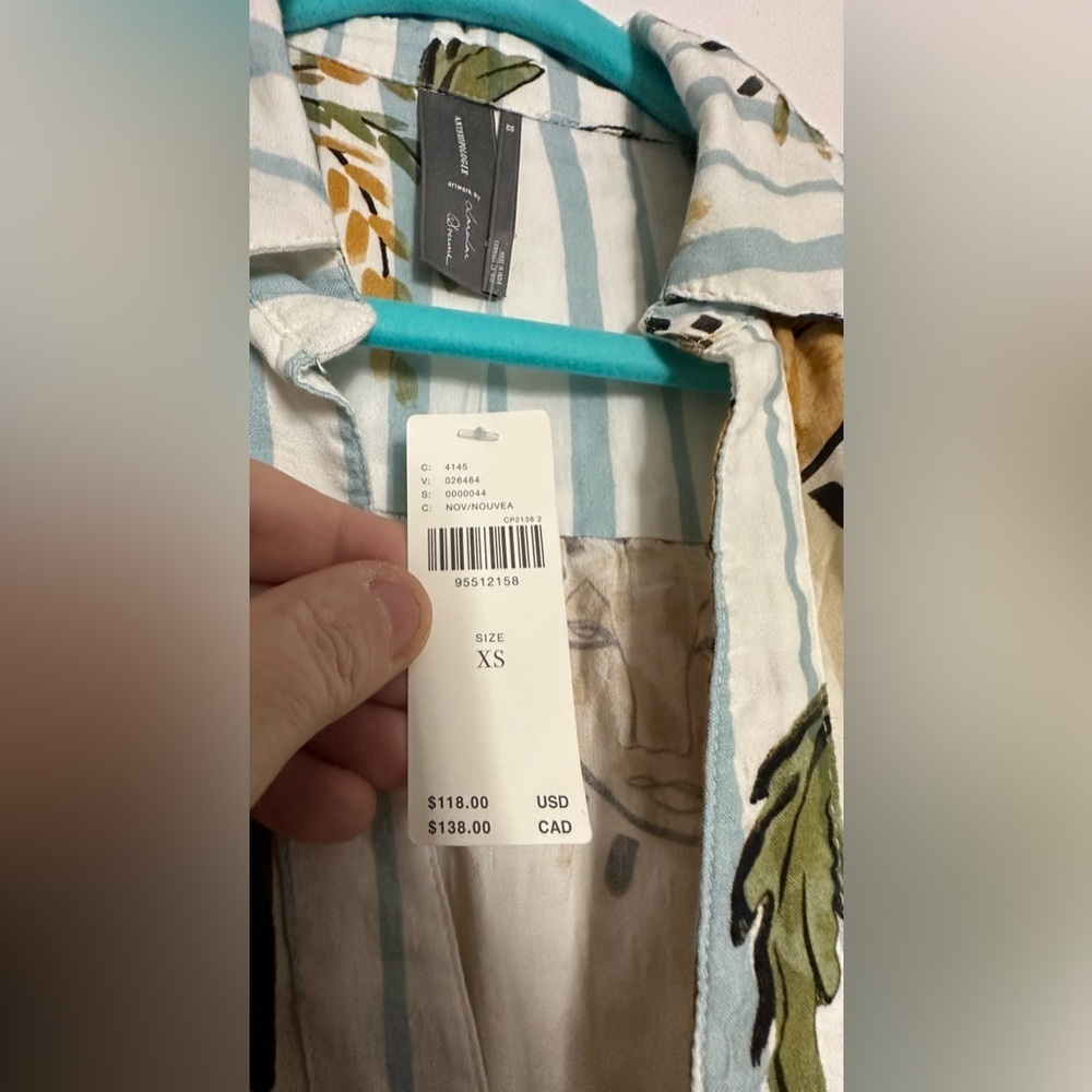 Anthropologie Carolita Artist Edition Tiered Shirt Dress NWT XS - Picture 9 of 12